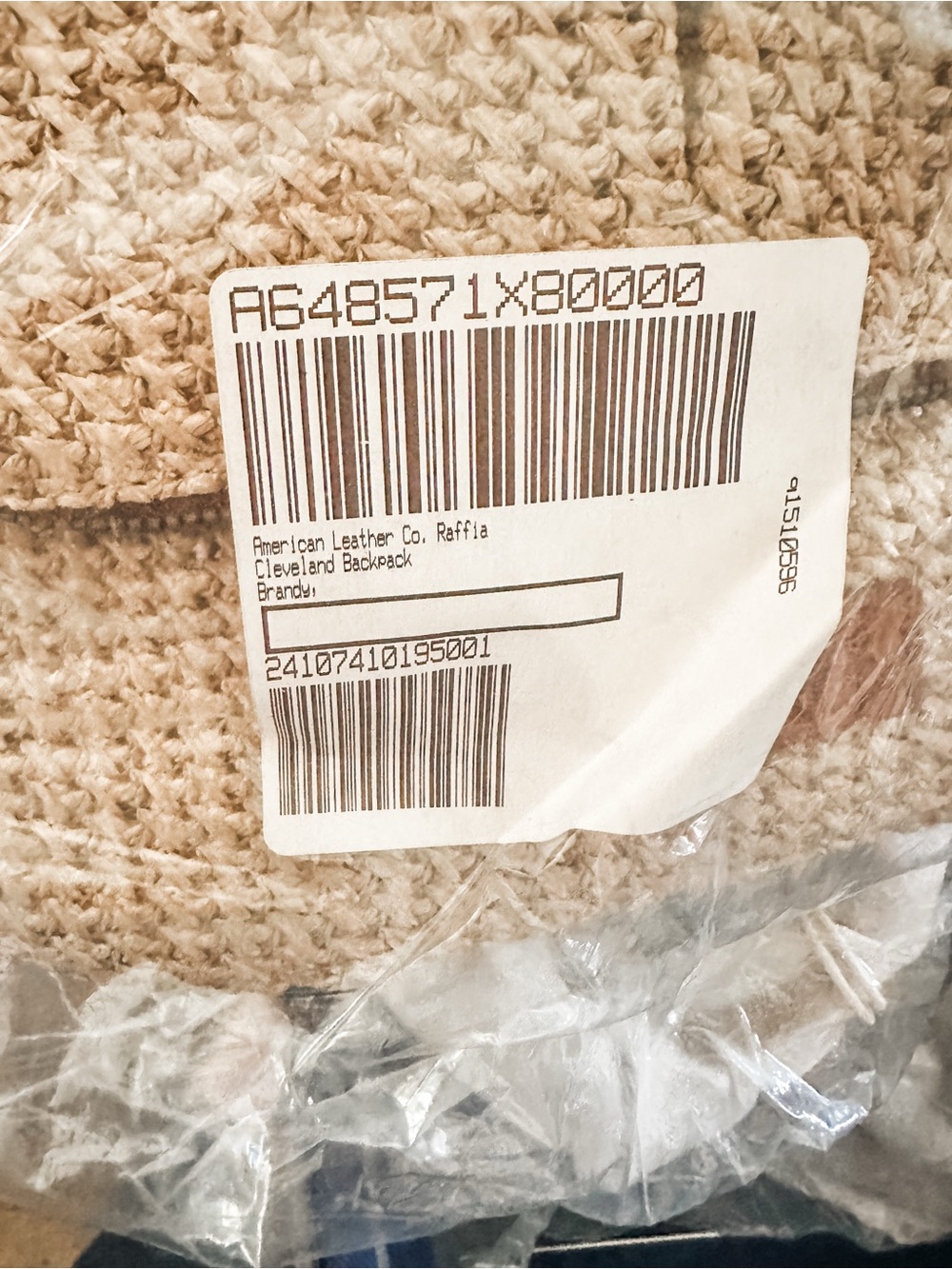NWT American Leather Co Raffia Cleveland Backpack - Picture 6 of 6